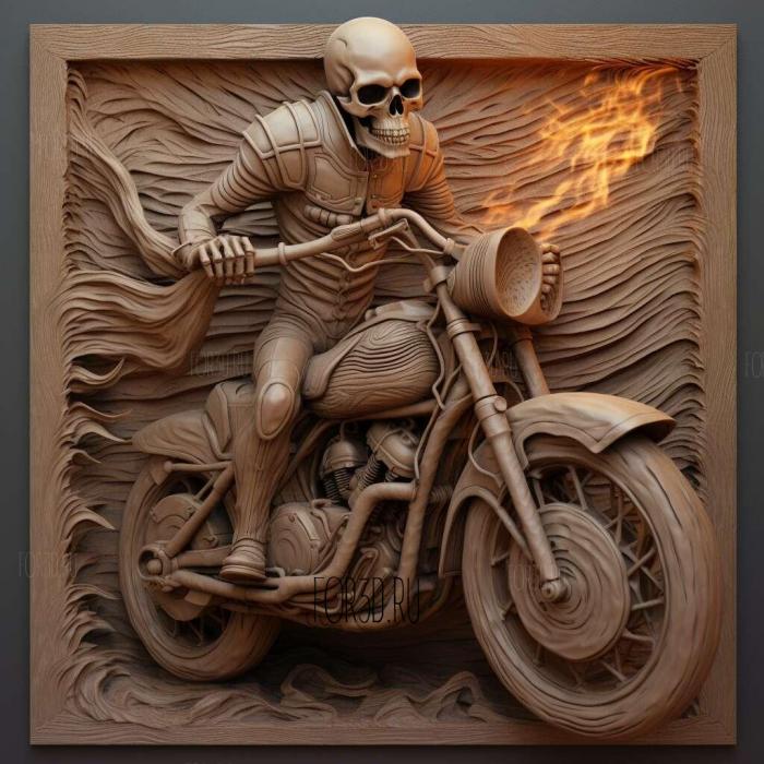Ghost Rider 2 stl model for CNC